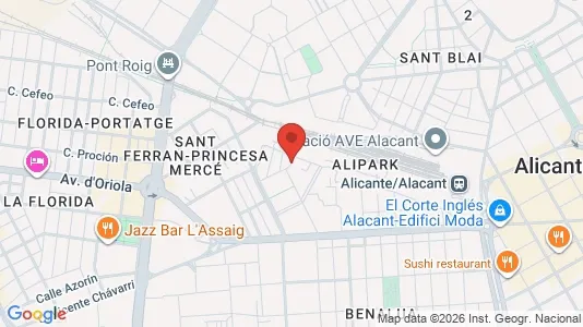 Apartments for rent i Alicante/Alacant - kort over placeringen