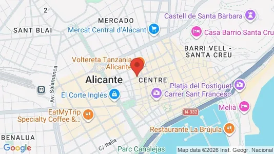 Apartments for rent i Alicante/Alacant - kort over placeringen