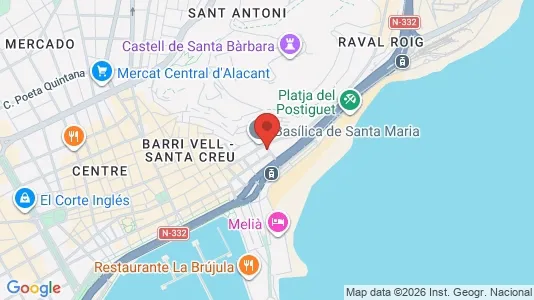 Apartments for rent i Alicante/Alacant - kort over placeringen