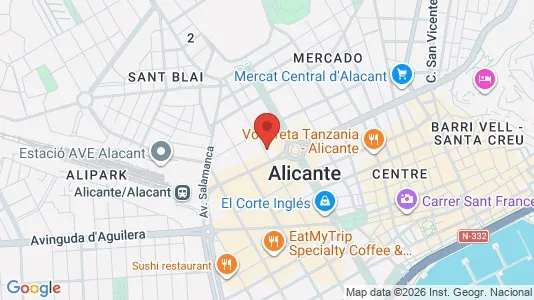 Apartments for rent i Alicante/Alacant - kort over placeringen
