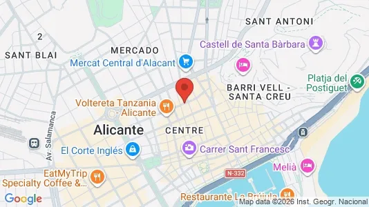 Apartments for rent i Alicante/Alacant - kort over placeringen