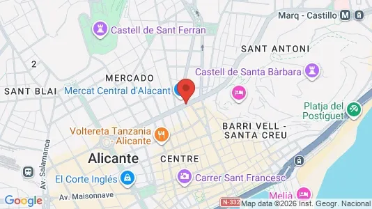 Apartments for rent i Alicante/Alacant - kort over placeringen