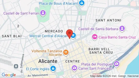 Apartments for rent i Alicante/Alacant - kort over placeringen