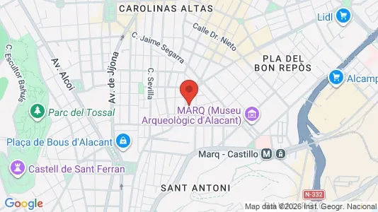 Apartments for rent i Alicante/Alacant - kort over placeringen