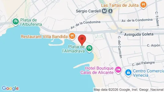 Apartments for rent i Alicante/Alacant - kort over placeringen