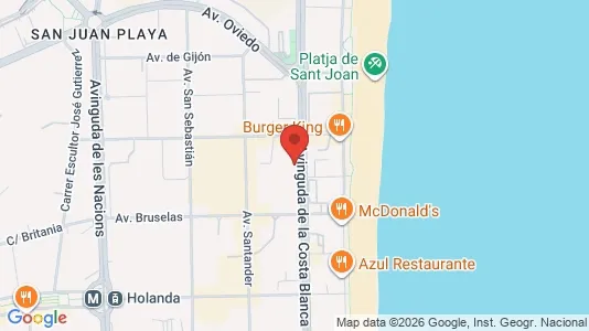 Apartments for rent i Alicante/Alacant - kort over placeringen