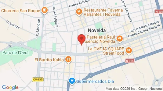 Apartments for rent i Novelda - kort over placeringen