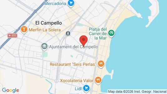 Apartments for rent i El Campello - kort over placeringen