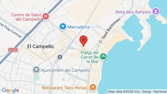 Apartments for rent i El Campello - kort over placeringen