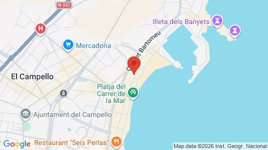 Apartments for rent i El Campello - kort over placeringen