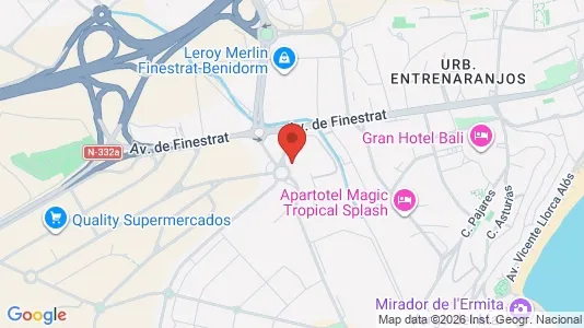 Apartments for rent i Finestrat - kort over placeringen