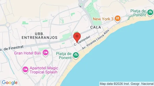 Apartments for rent i Benidorm - kort over placeringen