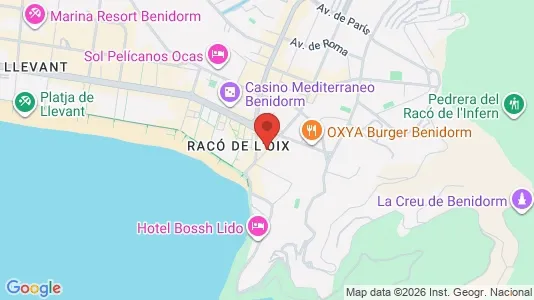 Apartments for rent i Benidorm - kort over placeringen