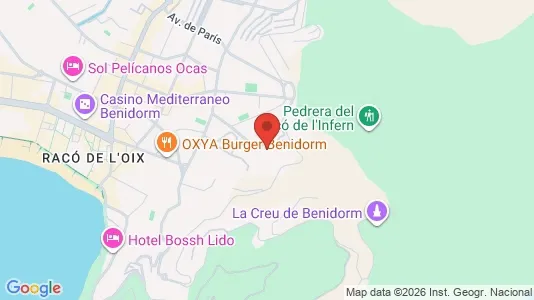 Apartments for rent i Benidorm - kort over placeringen