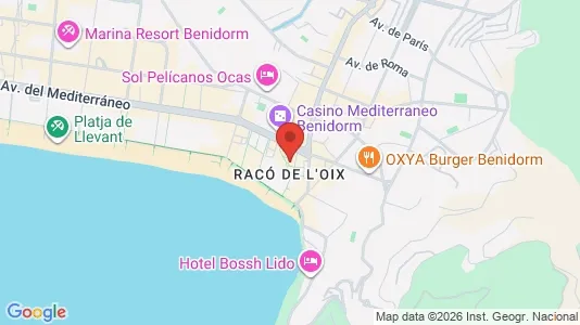 Apartments for rent i Benidorm - kort over placeringen