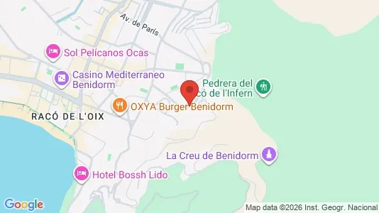 Apartments for rent i Benidorm - kort over placeringen