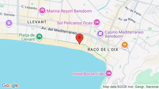 Apartments for rent i Benidorm - kort over placeringen