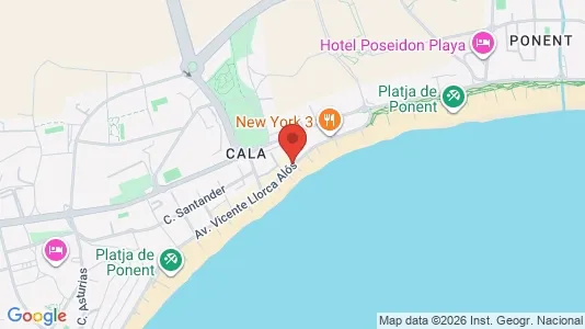 Apartments for rent i Benidorm - kort over placeringen