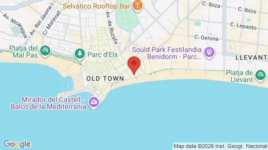 Apartments for rent i Benidorm - kort over placeringen