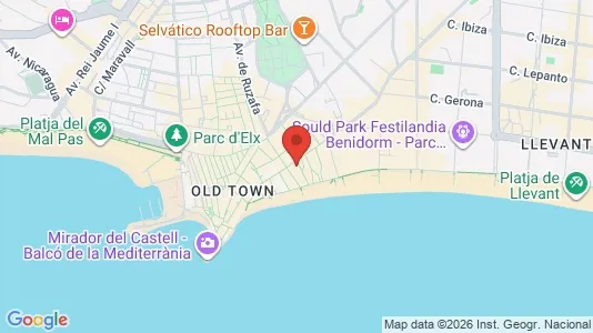 Apartments for rent i Benidorm - kort over placeringen