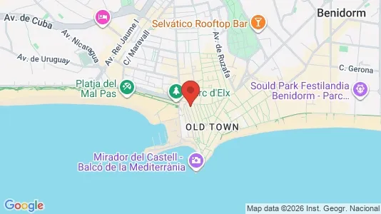 Apartments for rent i Benidorm - kort over placeringen