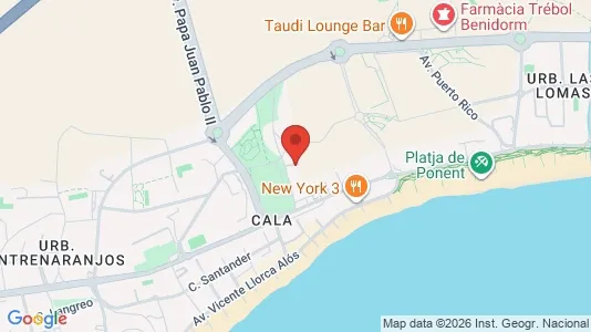 Apartments for rent i Benidorm - kort over placeringen