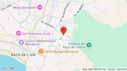 Apartments for rent i Benidorm - kort over placeringen
