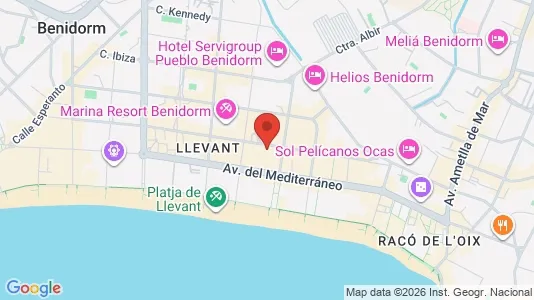 Apartments for rent i Benidorm - kort over placeringen