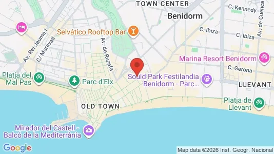 Apartments for rent i Benidorm - kort over placeringen