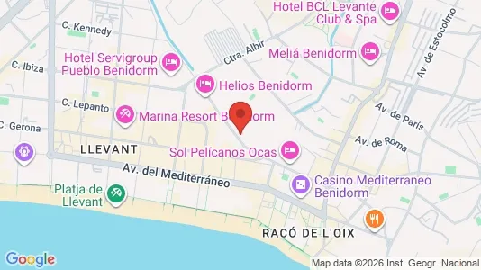 Apartments for rent i Benidorm - kort over placeringen