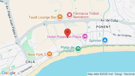 Apartments for rent i Benidorm - kort over placeringen