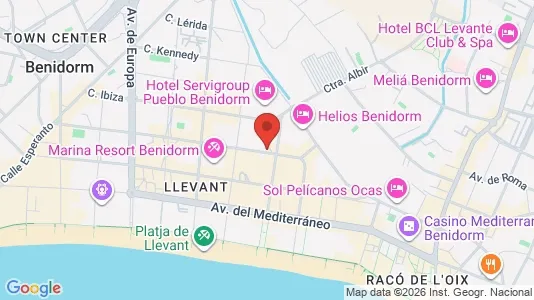Apartments for rent i Benidorm - kort over placeringen