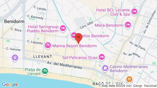 Apartments for rent i Benidorm - kort over placeringen