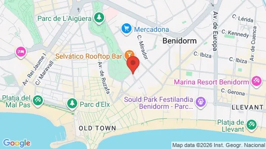 Apartments for rent i Benidorm - kort over placeringen