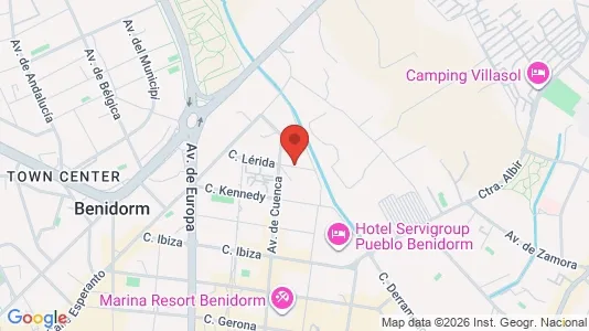 Apartments for rent i Benidorm - kort over placeringen
