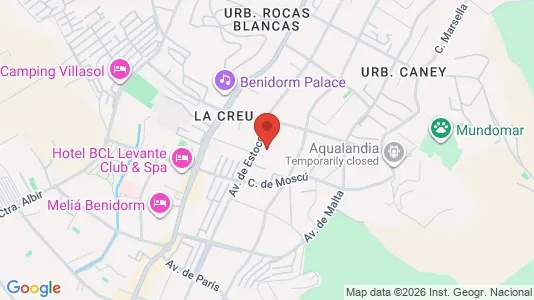 Apartments for rent i Benidorm - kort over placeringen