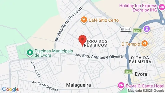 Apartments for rent i Évora - kort over placeringen