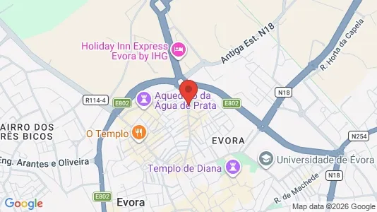 Apartments for rent i Évora - kort over placeringen