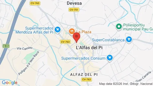 Apartments for rent i L'Alfàs del Pi - kort over placeringen