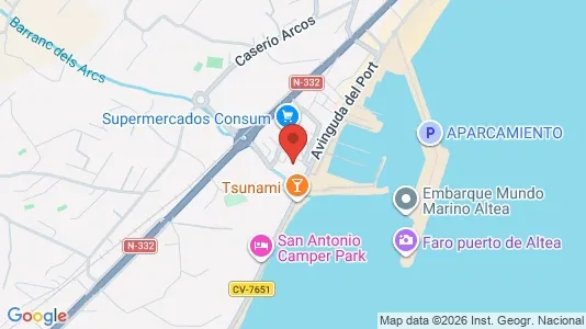 Apartments for rent i Altea - kort over placeringen