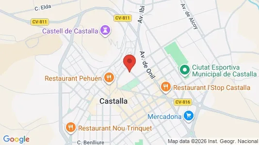 Apartments for rent i Castalla - kort over placeringen