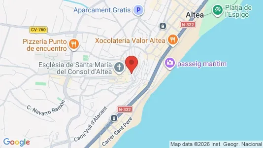 Apartments for rent i Altea - kort over placeringen