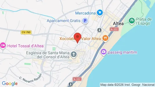 Apartments for rent i Altea - kort over placeringen