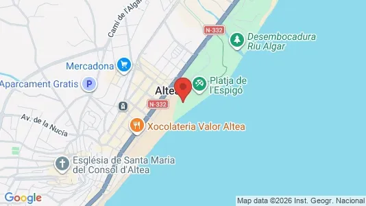 Apartments for rent i Altea - kort over placeringen