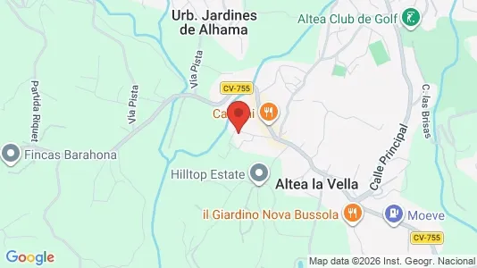 Apartments for rent i Altea - kort over placeringen