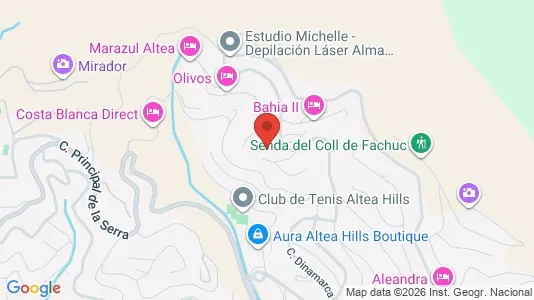 Apartments for rent i Altea - kort over placeringen