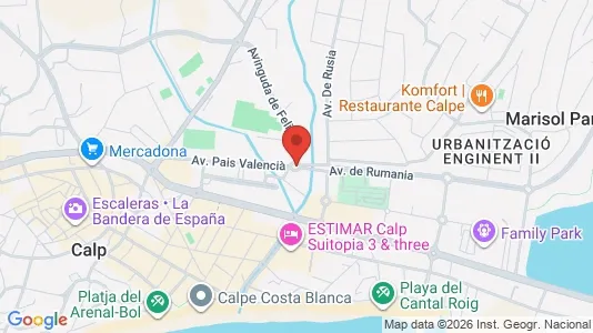 Apartments for rent i Benissa - kort over placeringen