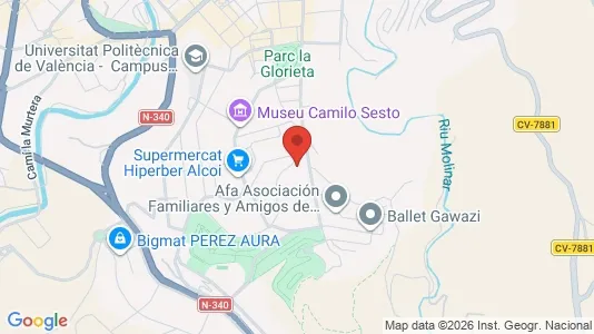 Apartments for rent i Alcoy/Alcoi - kort over placeringen