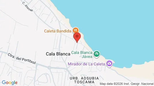Apartments for rent i Jávea/Xàbia - kort over placeringen