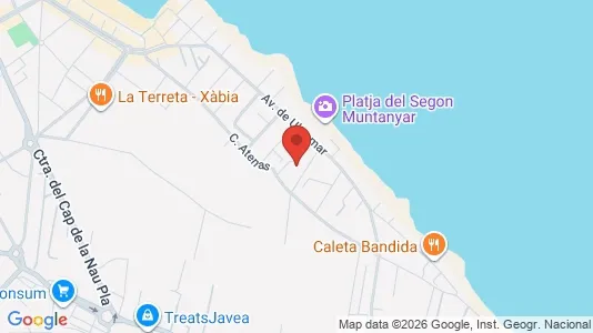 Apartments for rent i Jávea/Xàbia - kort over placeringen